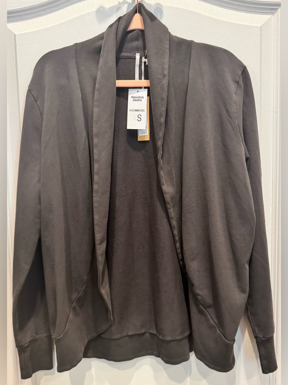 HELLO NITE Sid Cotton Cardigan Ebony Small NWT